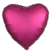 Folieballon hart satin granaatappel (43cm)